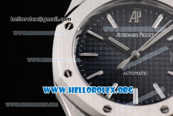 Audemars Piguet Royal Oak Clone AP Calibre 3120 Automatic Stainless Steel Case/Bracelet with Blue Dial and Luminous Markers (BP) - Click Image to Close